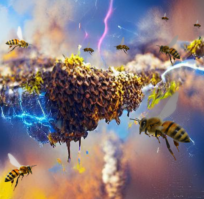 Пчелы создают атмосферный электрический заряд больше грозового облака