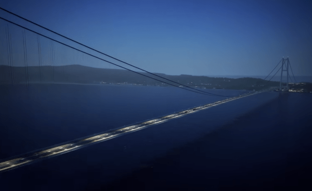 самый длинный подвесной мост